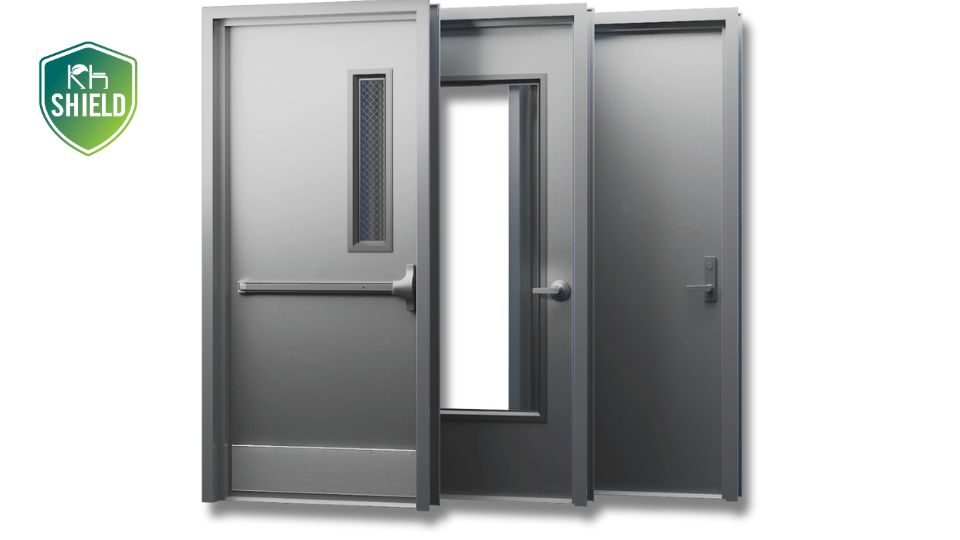 Steel doors using KH Shield panels