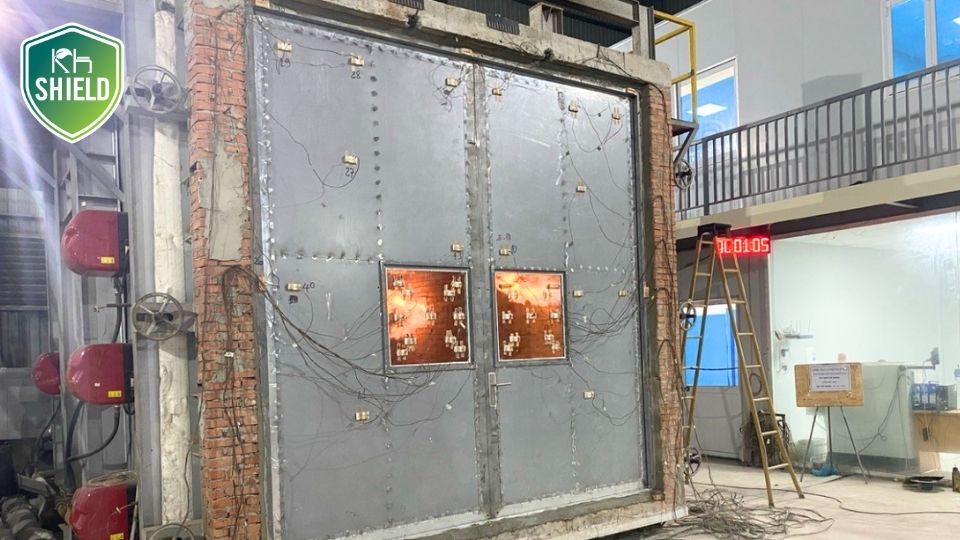 EI60 steel door testing