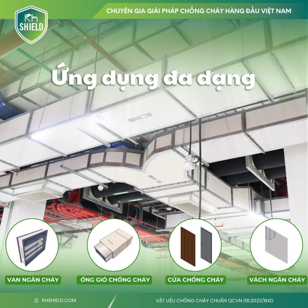 Ứng dụng tấm chống cháy KH Shield