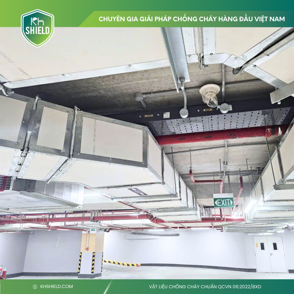 Ống gió chống cháy EI60 dùng tấm KHS